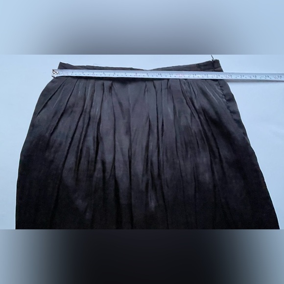 Zara Black Wide-Leg Pants palazzo crinkle long size small - Picture 3 of 8